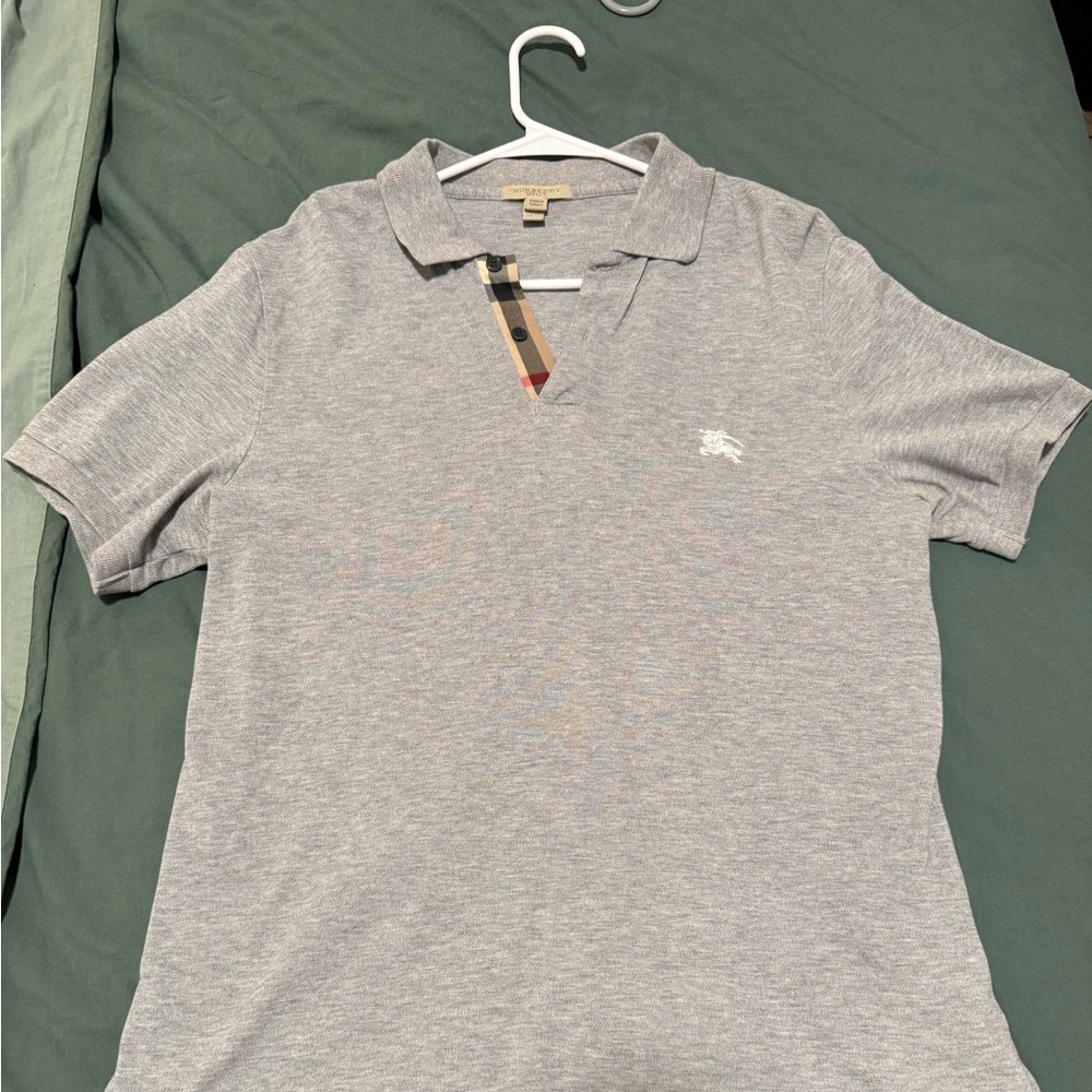 Burberry Men's Polo Grey large